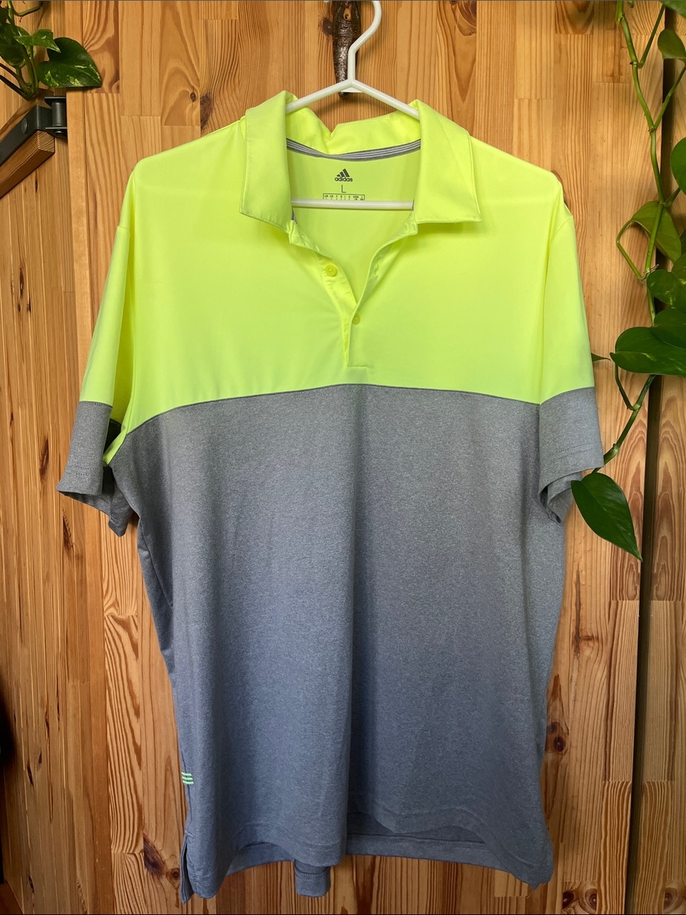 Adidas Men’s Neon Colorblock Polo Shirt